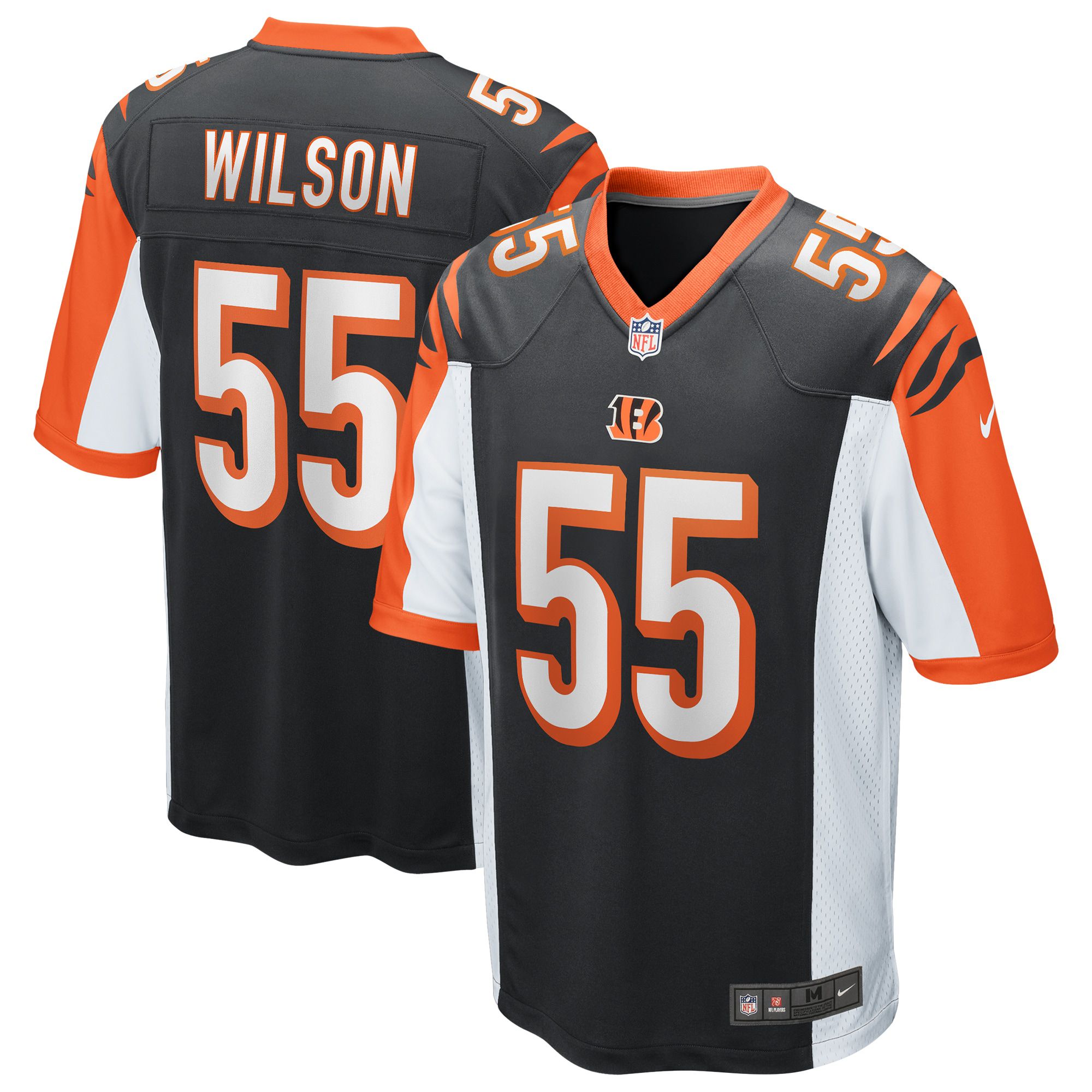 Men Cincinnati Bengals 55 Logan Wilson Nike Black Game Player NFL Jersey